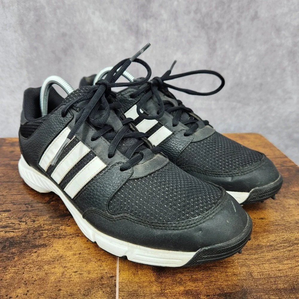 Adidas‎ Traction Adiwear Golf Shoes Mens 8.5 Black Sneakers Spikes 816568